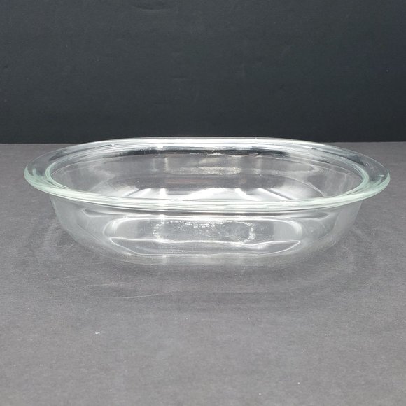 Pyrex Clear Glass Oval Refrigerator Dish w Ribbed Lid 602-B 700 ml 24 oz - Picture 8 of 12